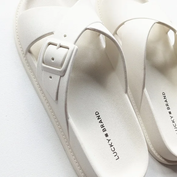 Lucky Brand Roseleen White Slides - Picture 3 of 4
